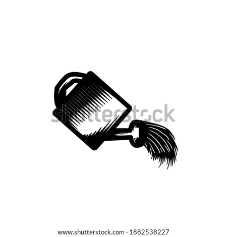 watering can hand drawn icon vector illustration