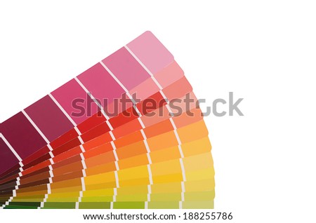 The color palette isolated on white background