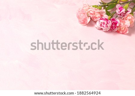Concept for Valentine's Day or Women's Day. Postcard, hearts, flowers and gift boxes on a pink background, place for text, banner, Happy holidays, congratulations, birthday,