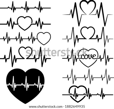 Cute Heartbeat clip arts for valentine day