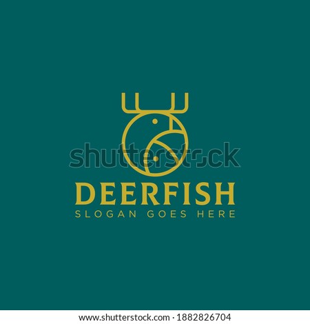 Hunting and fishing logo design