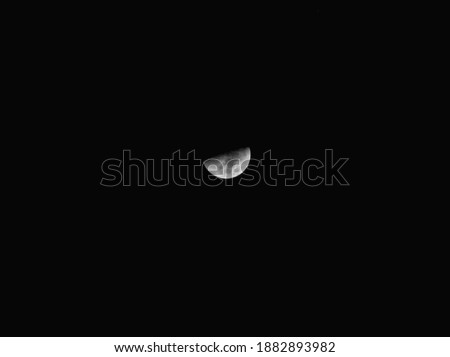 Picture of moon shot atnight in dark