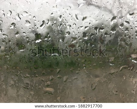 rain the window car wet
