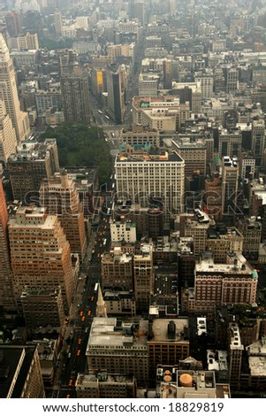 New York city bird's eye view