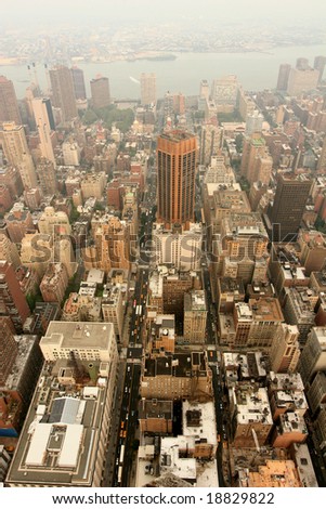 New York city bird's eye view