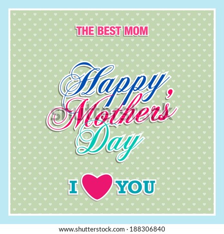 Happy mother's day greeting card 