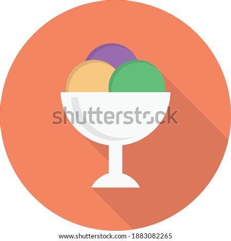 ice cream vector colour flat icon