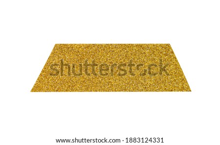 Gold glitter tape strip isolated on white background