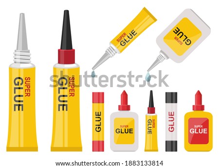 Glue bottle vector design illustration isolated on white background Royalty-Free Stock Photo #1883133814