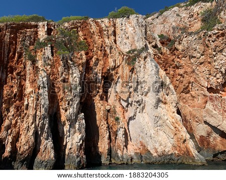 Hvar island and city -  croatia in the Mediterranean sea -  the red rocks