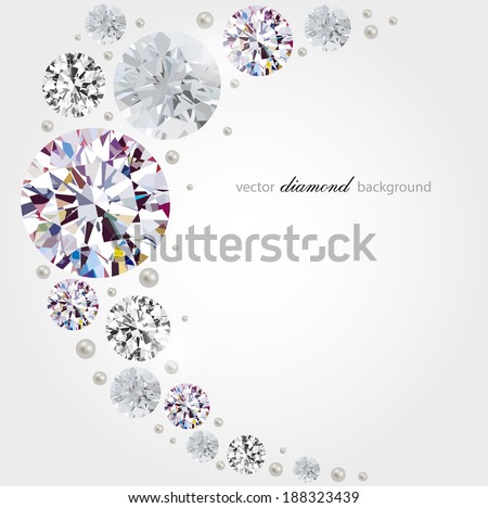 Abstract background with diamonds and pearls
