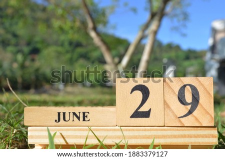 June 29, Cover natural background for your business.