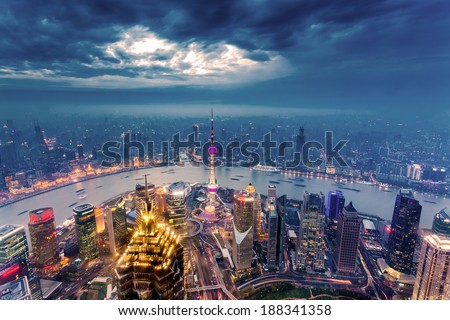The Shanghai skyline