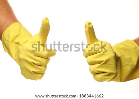 Like from the cleaner in yellow gloves
