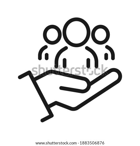 An inclusive workplace. Employee’s Protection Filled Outline icon vector illustration. Color editable. EPS 10 Royalty-Free Stock Photo #1883506876