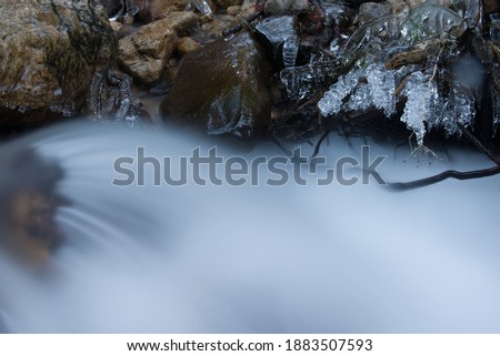 the beauty of the water captured with slow times, the silky effect that is created on this stream in the woods with a long exposure, stream in the woods
