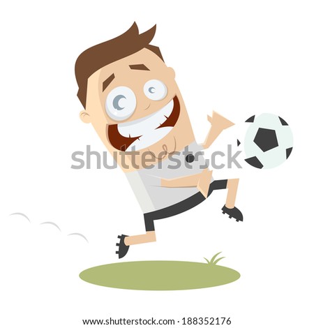 funny cartoon soccer player