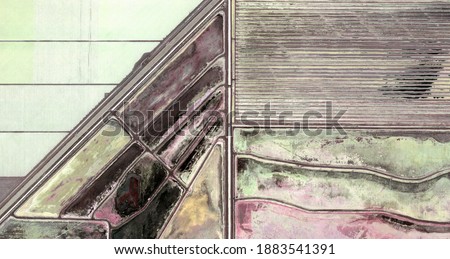 pink floyd,  United States, abstract photography of relief drawings in fields in the U.S.A. from the air, Genre: abstract expressionism, abstract expressionist photography, 
