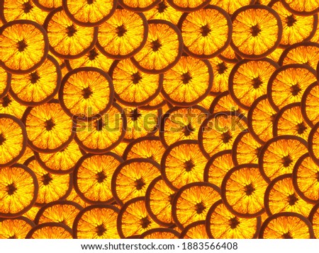 Background made of macro orange slices mixeda