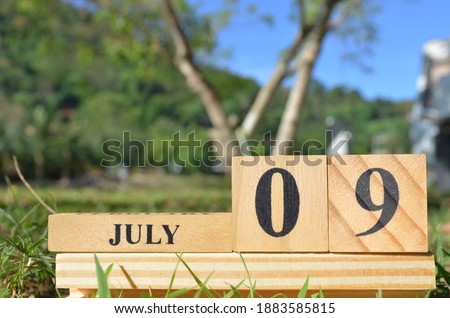 July 9, Cover natural background for your business.