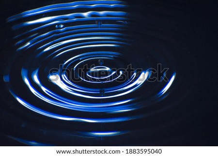 Ripples from a drop of water