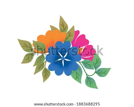 illustration flower for wedding card design. Flower arrangement vector