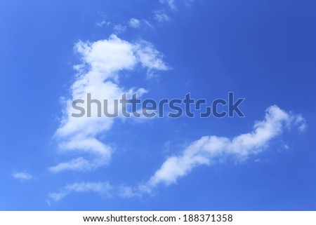 clouds in the blue sky 