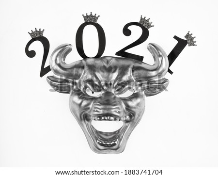silver bull mask, year of the metal bull 2021