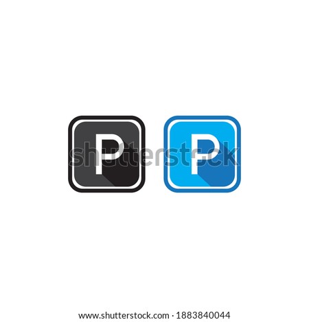 Parking icon vector design symbol background.