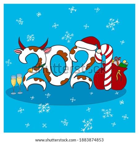 Happy New Year 2021 cartoon