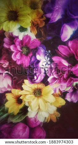 Beautiful colorful bouquet. Artistic effects and filters used.