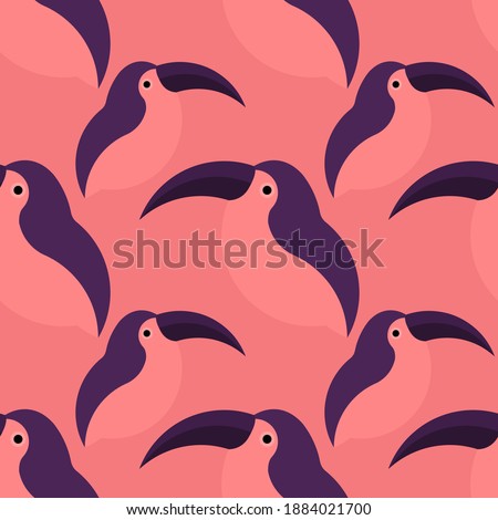 Tropical animals in abstract style on colorful background. Abstract background. Color cartoon vector. Watercolor abstract. Vintage vector illustration. Botanical print. Sloth, chameleon, toucan