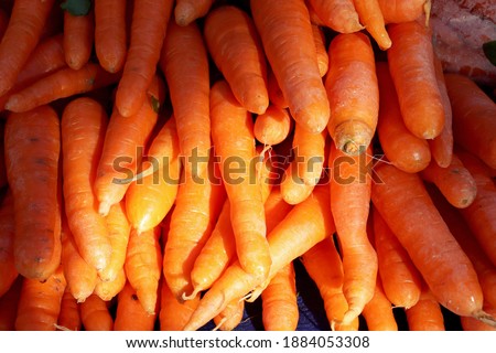 bunch of carrots on the market