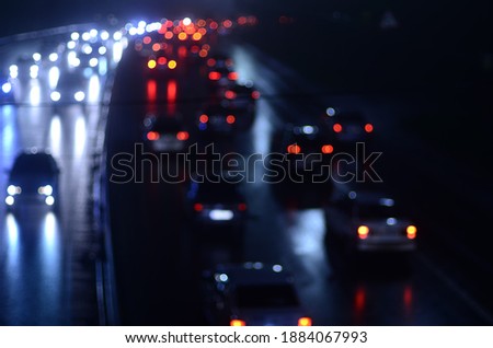 blurred view of city traffic lights