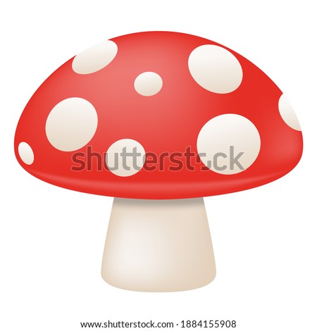 Mushroom Fruit Emoji Vector Design. Fungus Art Illustration Forest. Fresh Product Autumn. 