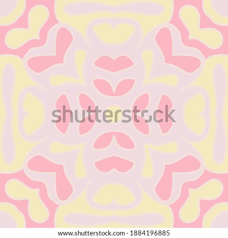 Victorian seamless floral ornamental tile pattern. Lovely old ornament with lines outline. Floral motifs naive seamless pattern. Carpet print. Creative background.
