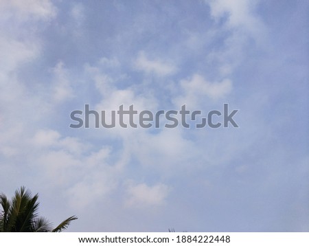 Pattern clouds views on blue sky