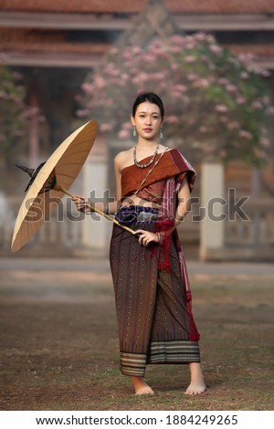 Traditional dress in Isan of Thailand