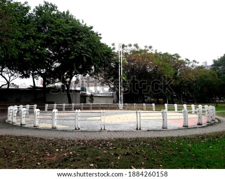 Outdoor skating rink in the park