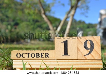 October 19, Cover natural background for your business.