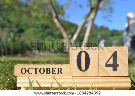 October 4, Cover natural background for your business.