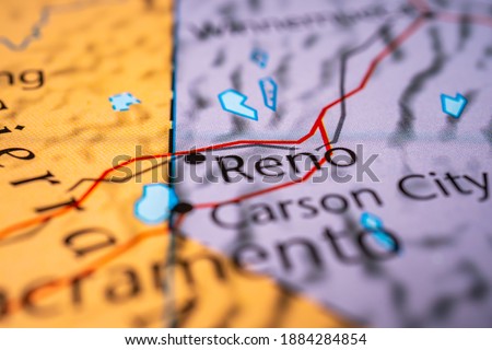 Reno on the USA map