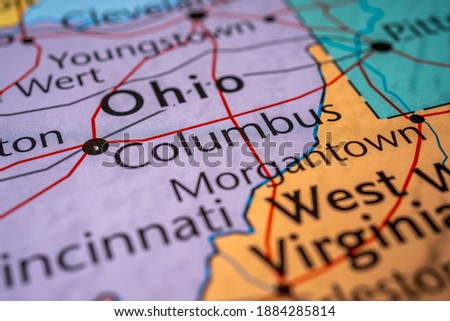 Columbus on the USA map
