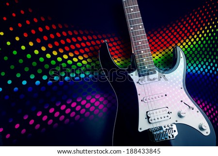 Electric guitar closeup picture