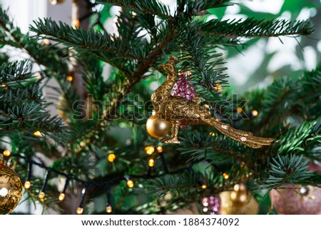 Beautifully decorated Christmas tree.