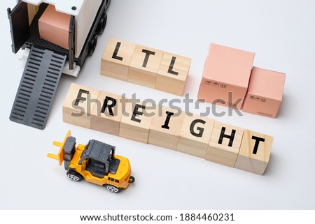 Concept Courier Industry Term Less than Truck Load. LTL Freight. Royalty-Free Stock Photo #1884460231