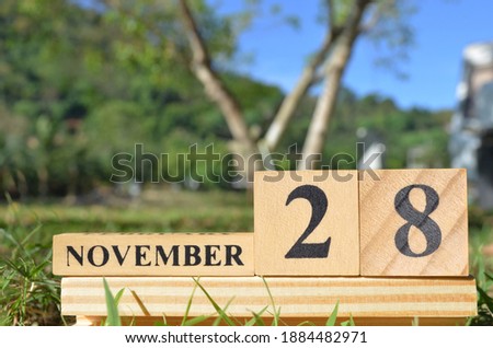 November 28, Cover natural background for your business.