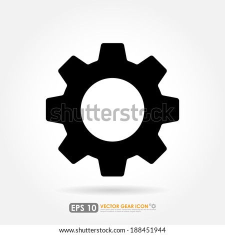 Gear or cog icon Royalty-Free Stock Photo #188451944