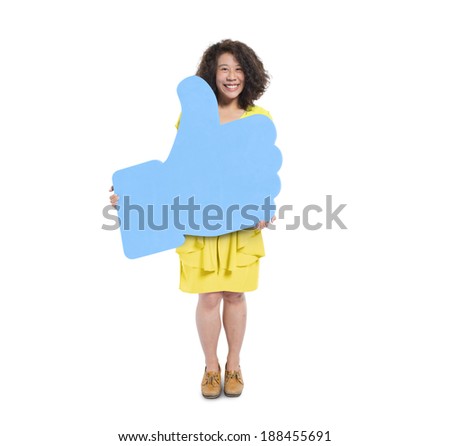 Women Holding Thumbs Up Symbol