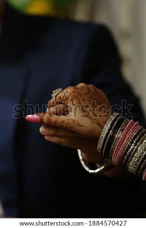 Beautiful couple hands style for weeding pictures
